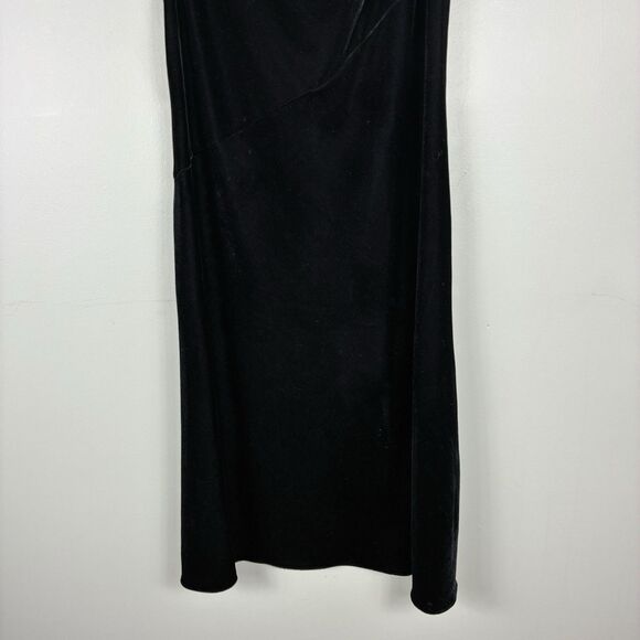 Fiori Di Zucca Midi Dress Black Velvet Sz 12 Dark Witchy Vamp Formal Party - Picture 3 of 7